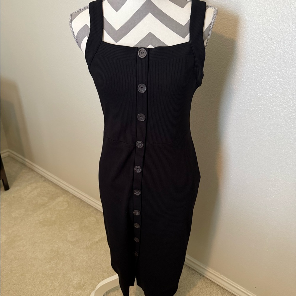 NWT Ann Taylor Black Button-Down Dress